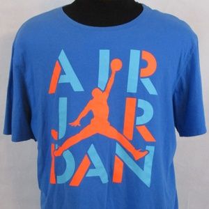 orange and blue jordan shirt